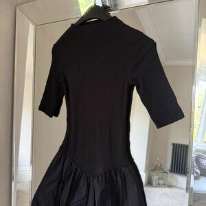 Zara black mini balloon dress
